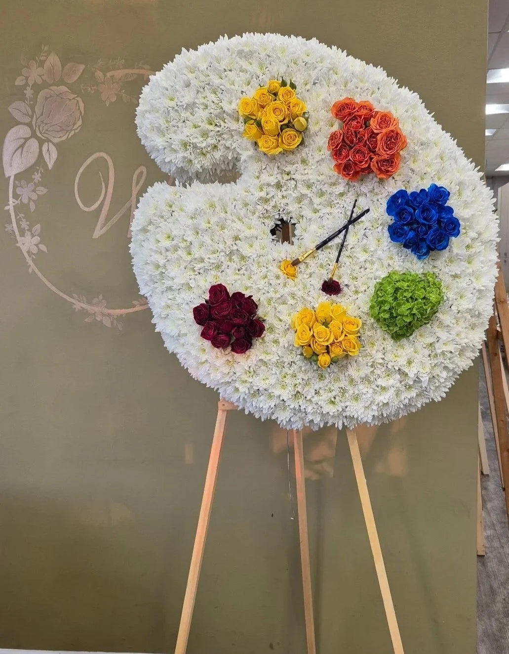 Floral Paint Palette Detail