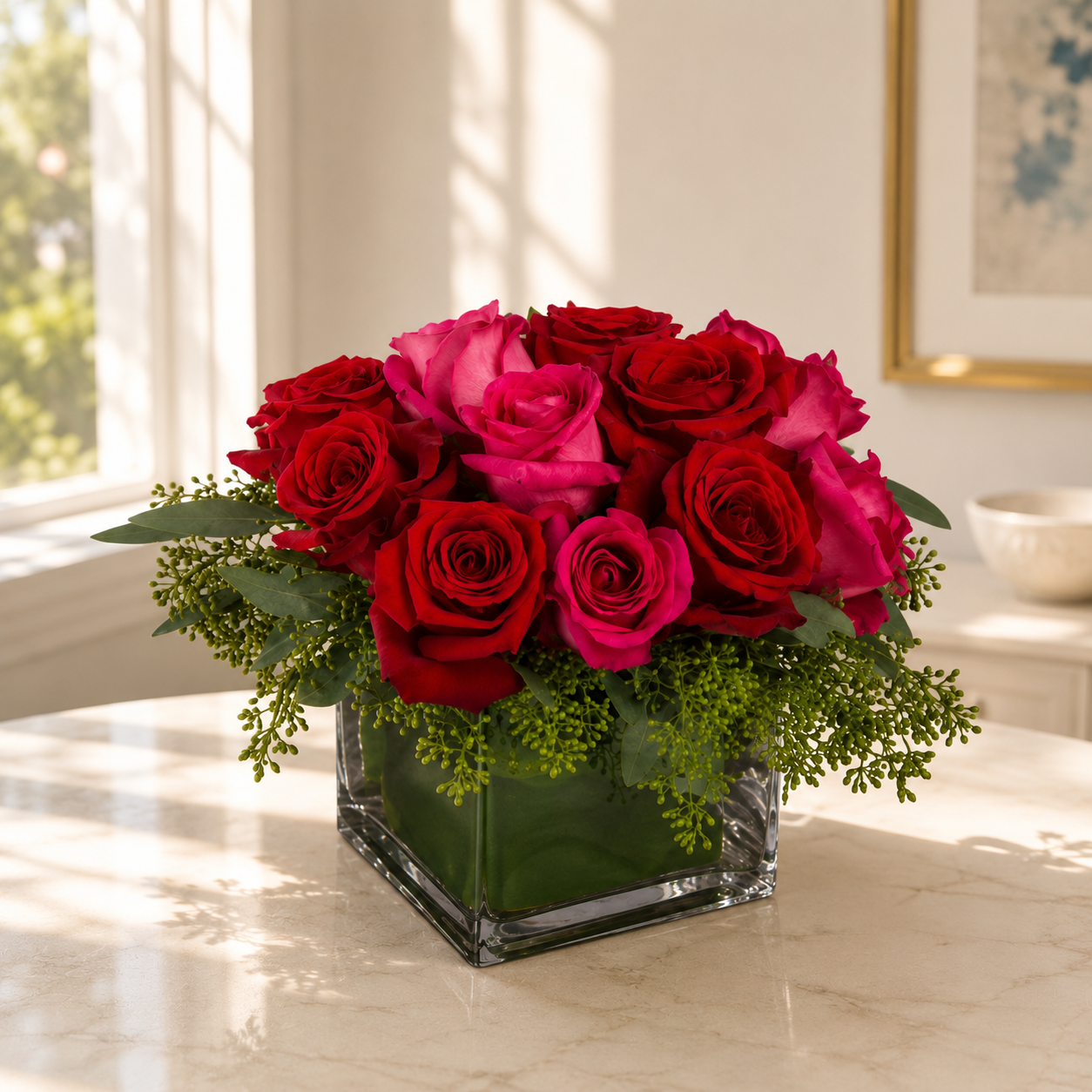 Bold Red and Pink Arrangement