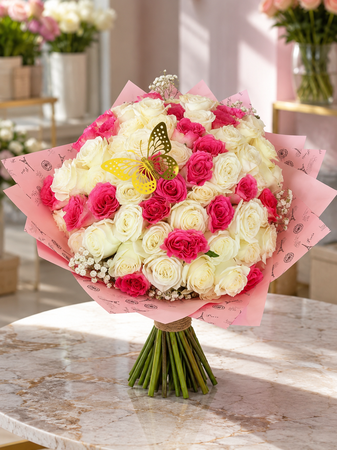 Butterfly Kiss Rose Bouquet