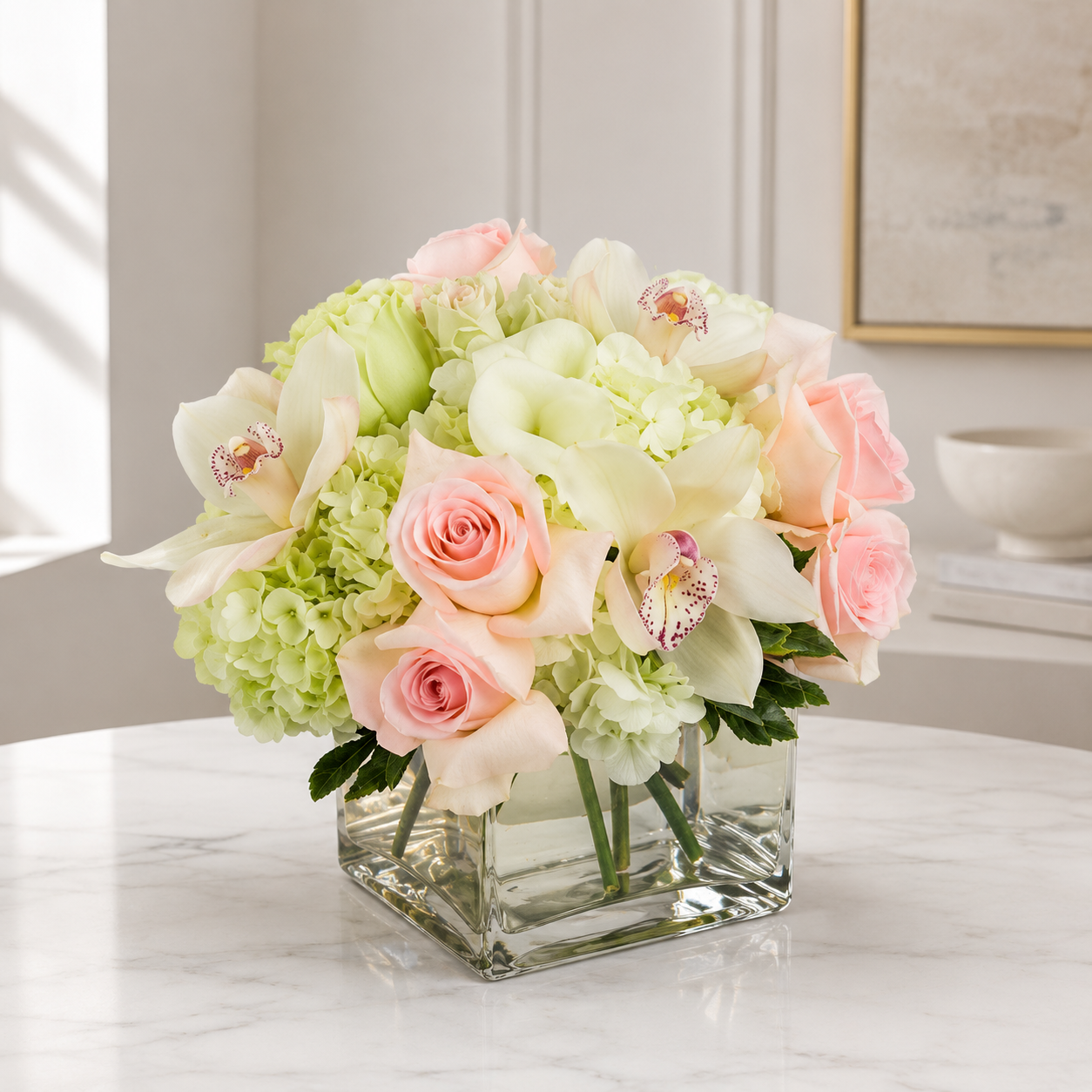 Classic White Rose Arrangement