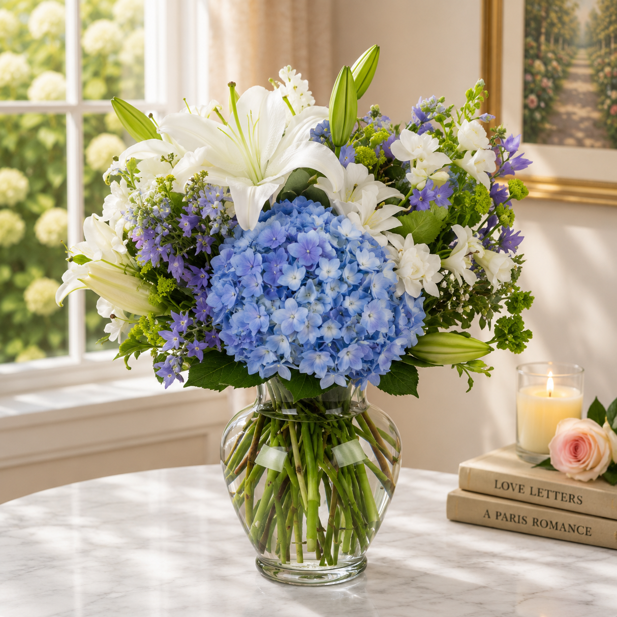 Coastal Blue and White Bouquet