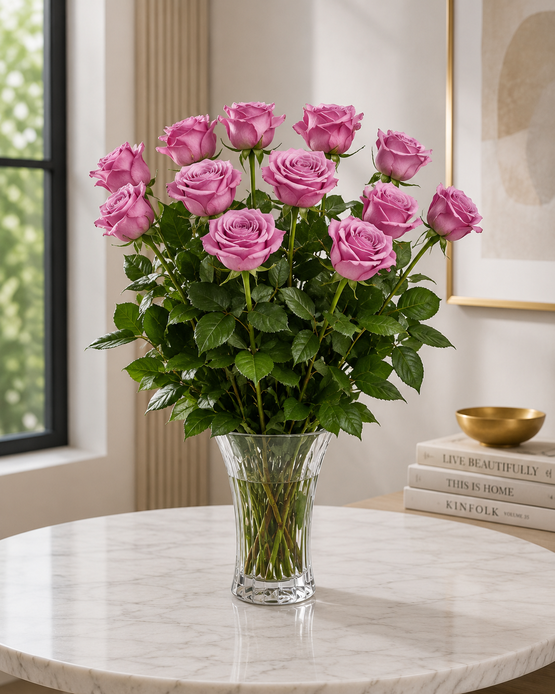 Dozen Lavender Roses