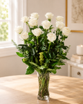 Dozen White Roses