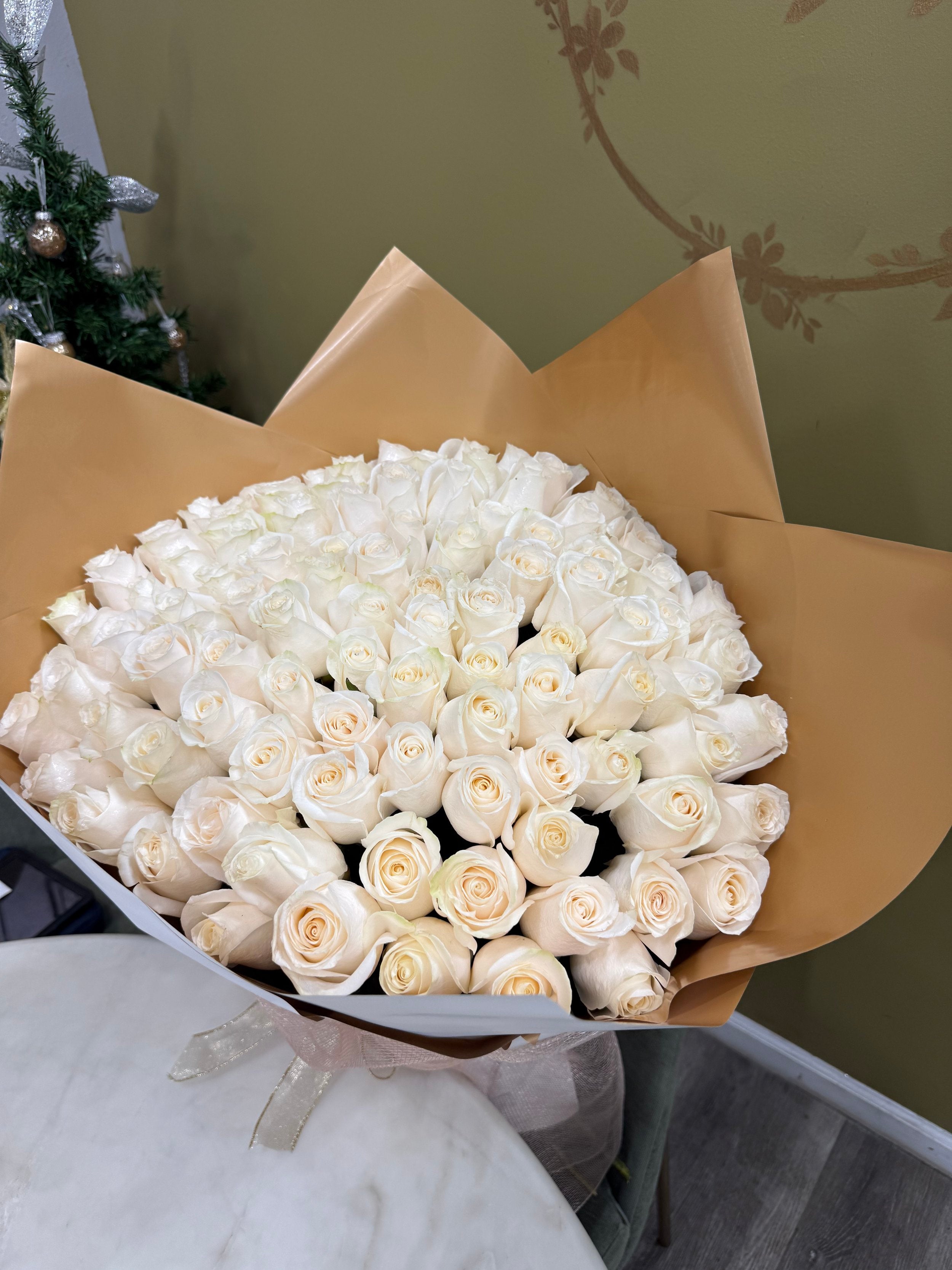 100 Rose Bouquet Wrapped