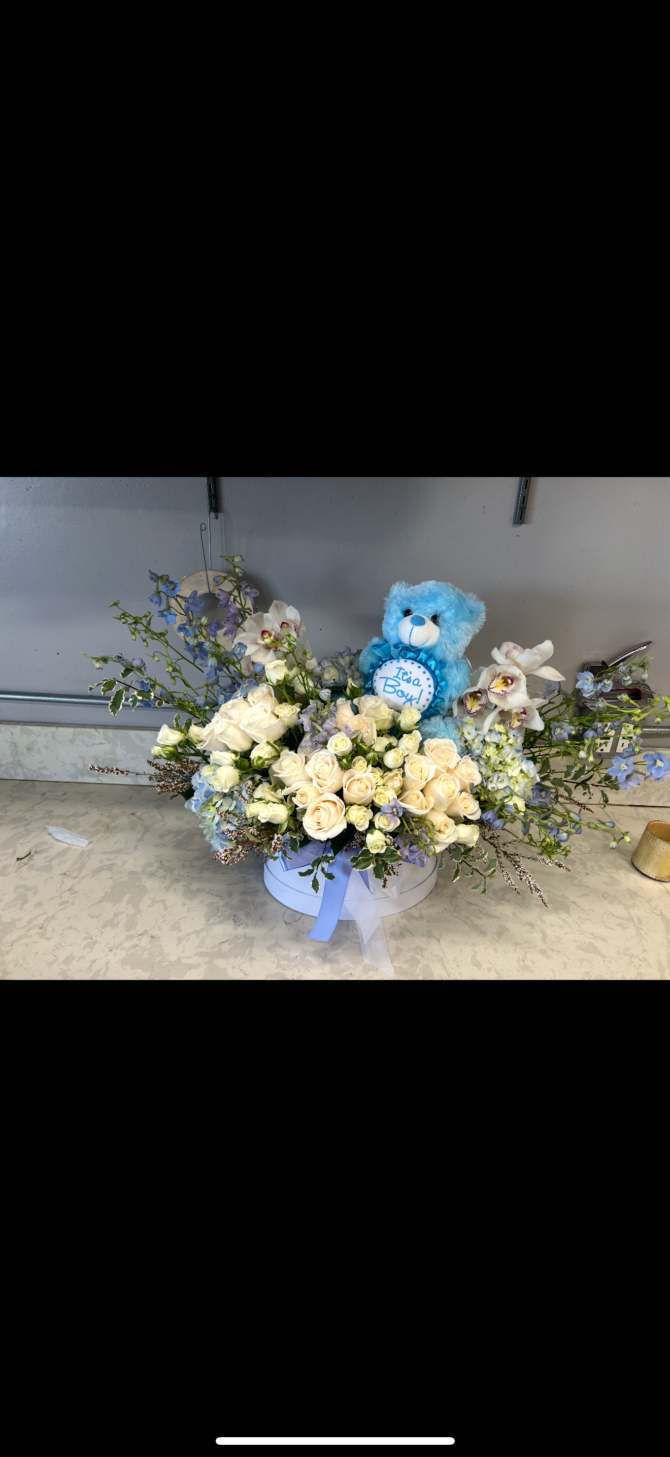 Baby Boy Arrangement Close Up