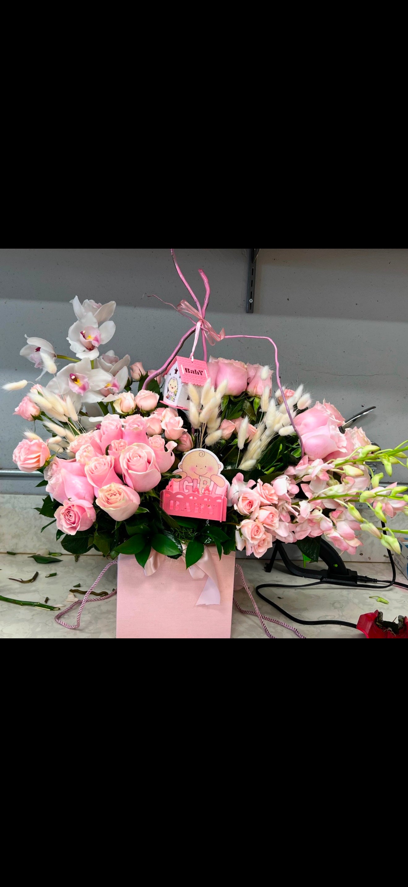 Baby Girl Arrangement Close Up