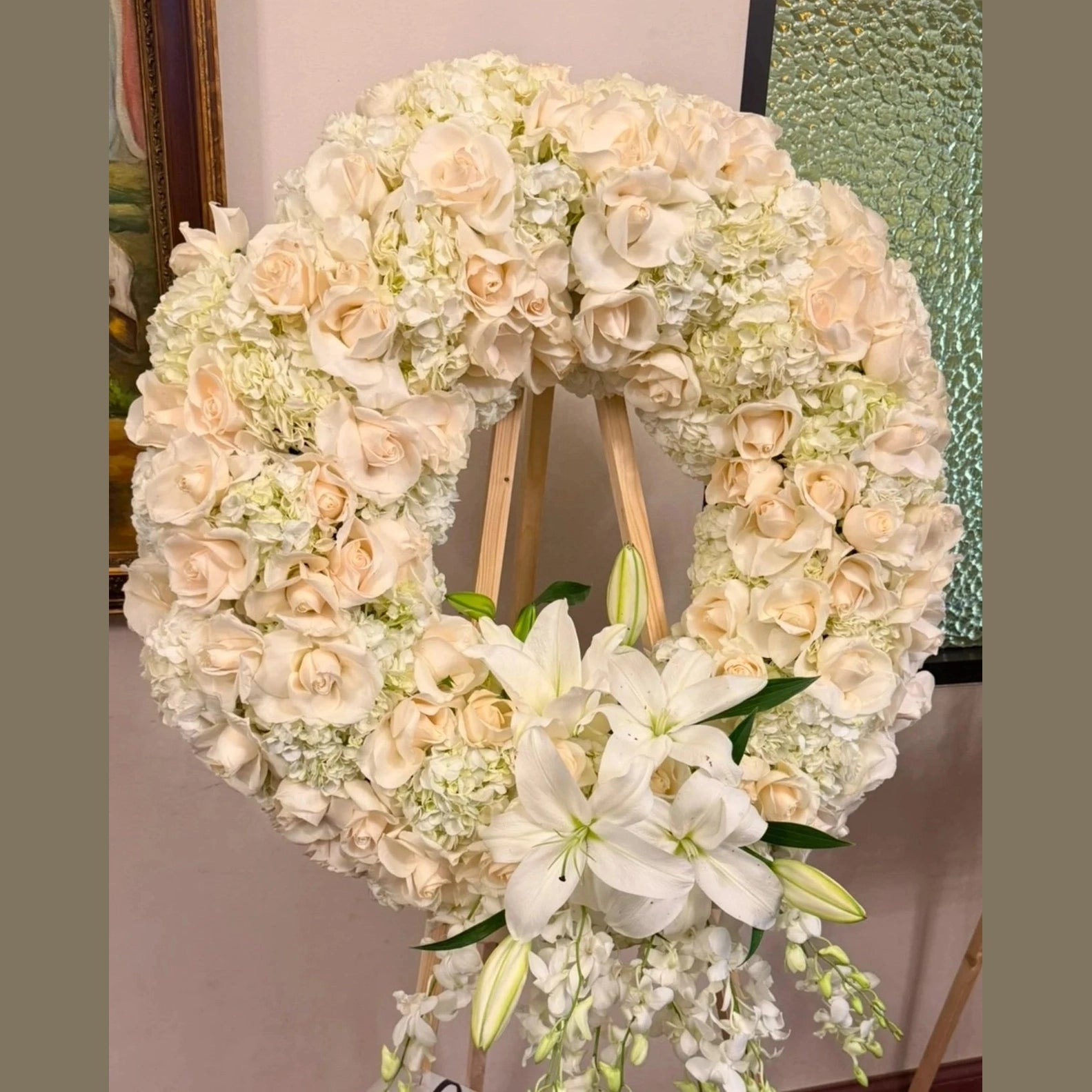 Wreath All Flowers Side View