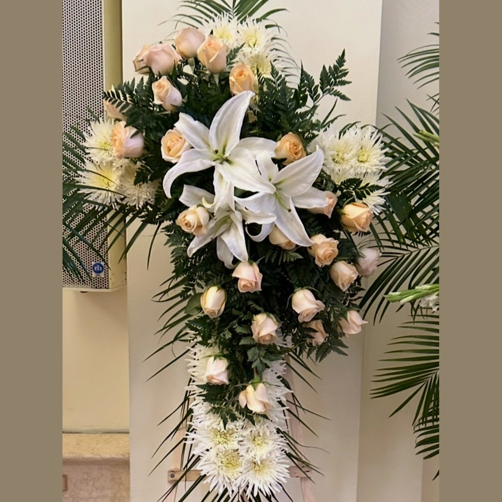 Floral Cross Side View
