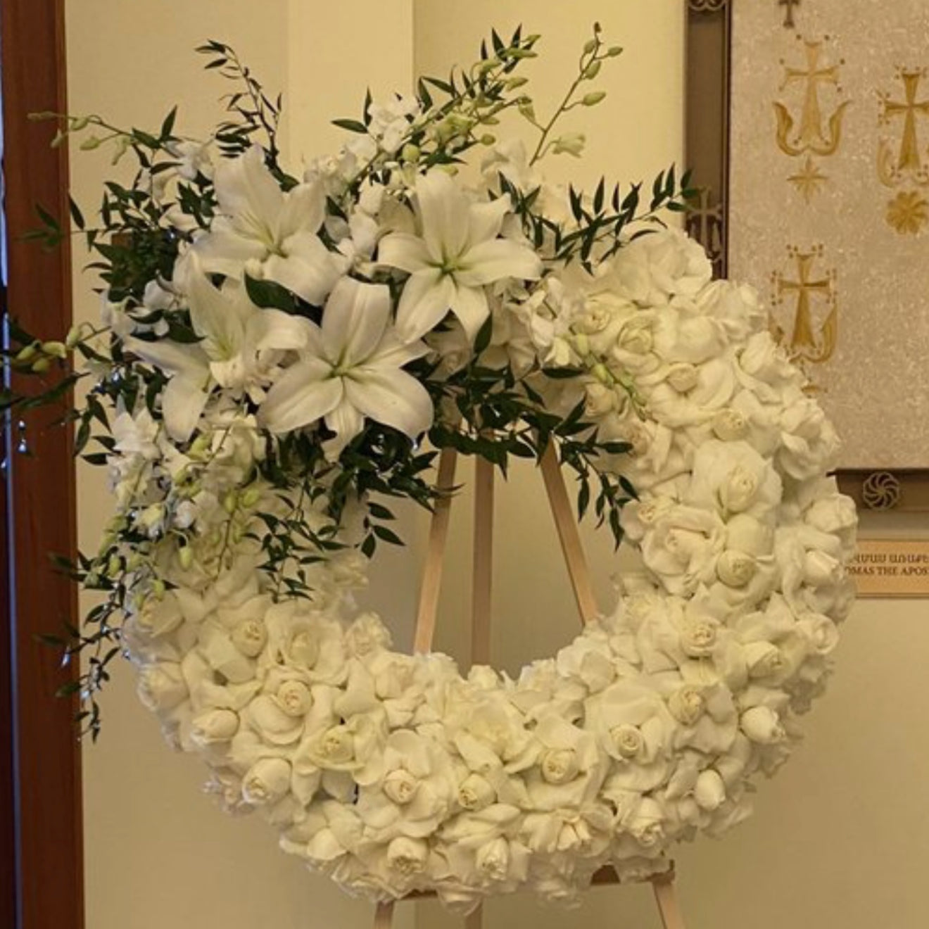 Wreath All Roses Full View