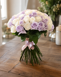 Lavender Ivory Rose Bouquet