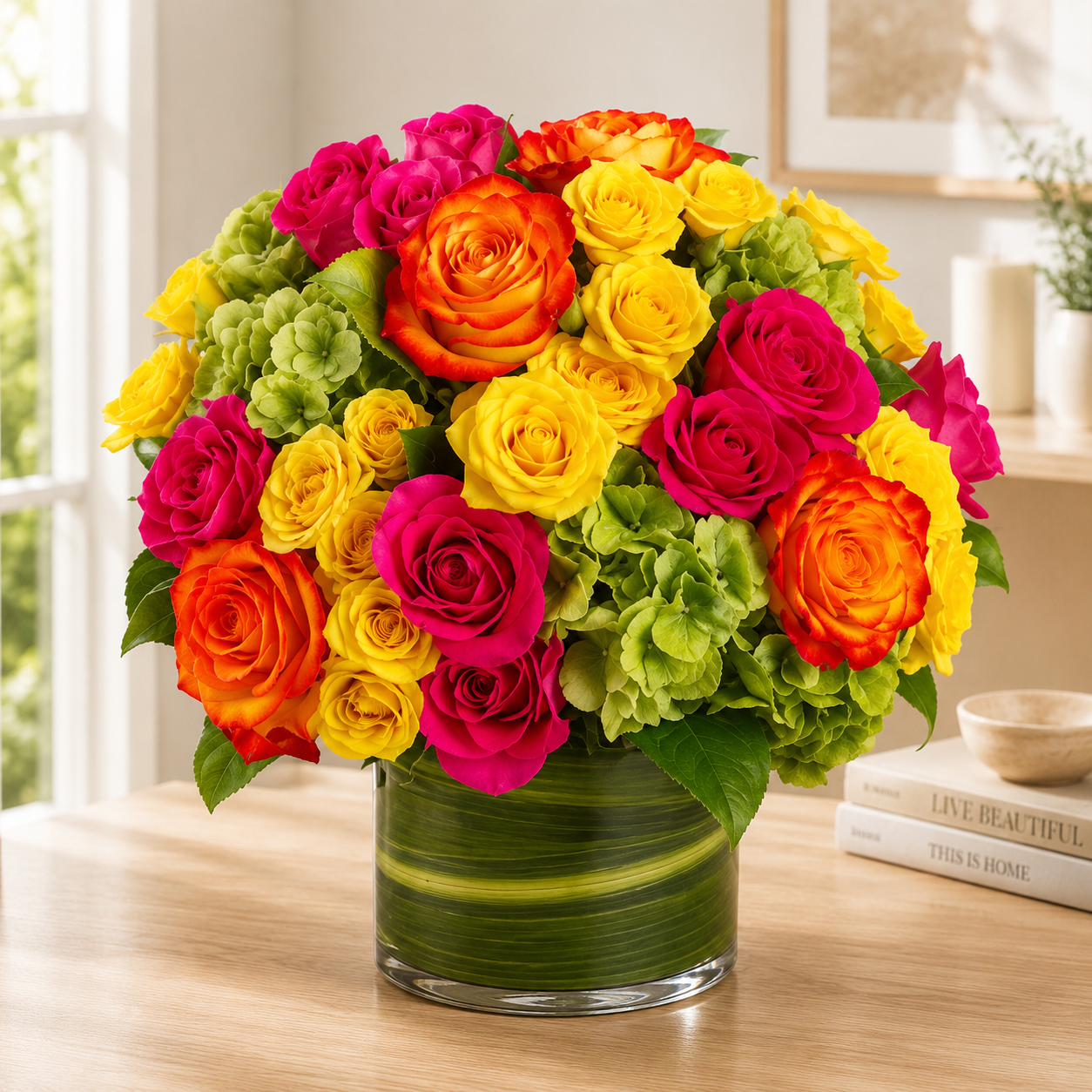 Vibrant Color Burst Arrangement